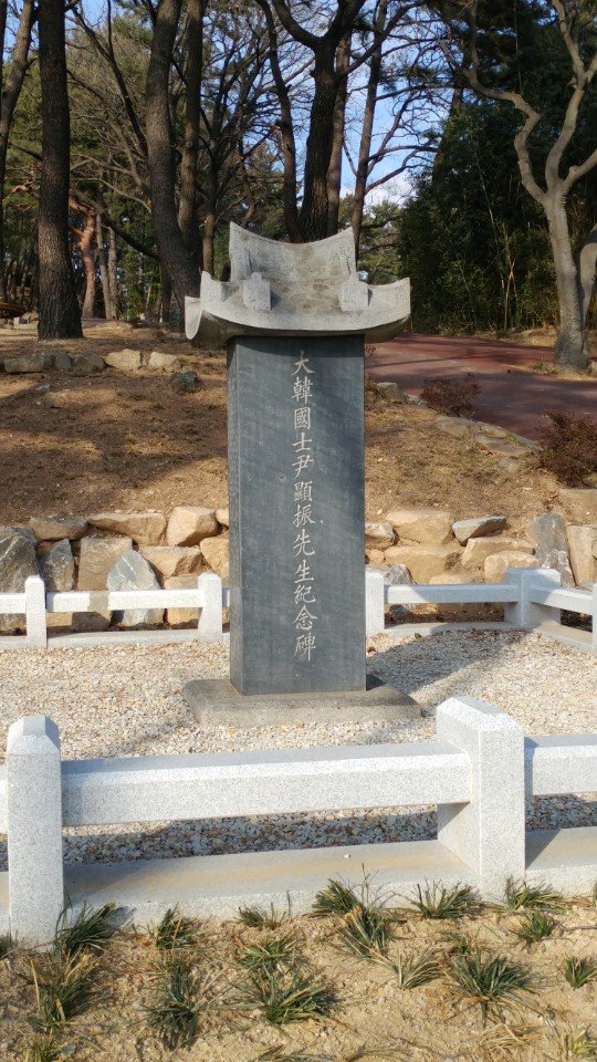 대한국사 윤현진선생 기념비 사진